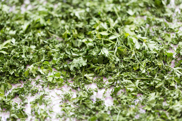 Dried parsley as a background