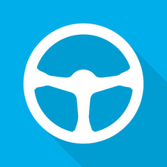 Steering wheel icon. Vector illustration.