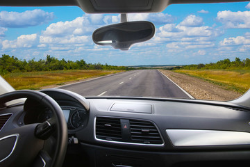 car going on road