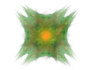 Abstract fractal with a green pattern