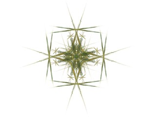 Abstract fractal with a green pattern