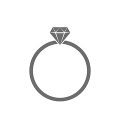 Wedding ring icon. Vector illustration.