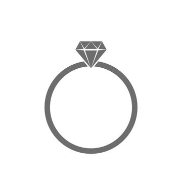 Wedding ring icon. Vector illustration.
