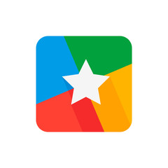 Star squared. Vector icon or logo for the application.