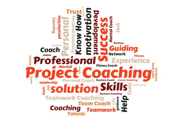 Project coaching word cloud