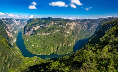 Crédence en verre imprimé Mexique Vue de dessus le Canyon du Sumidero - Chiapas, Mexique