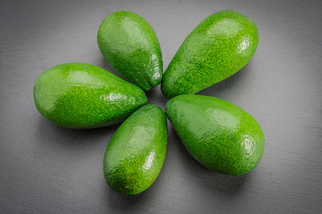 avocado on a gray background