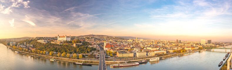 Slovak capital Bratislava city panorama