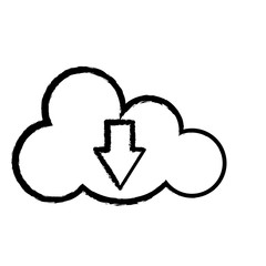 cloud computing technology icon vector illustration graphic design