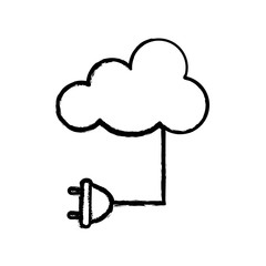 cloud computing technology icon vector illustration graphic design