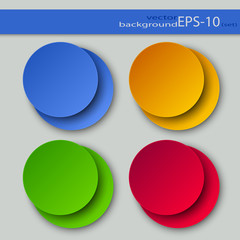 Set of round backgrounds