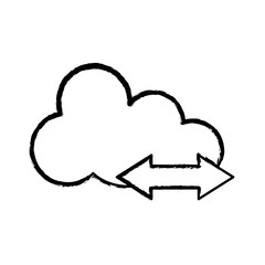 cloud computing technology icon vector illustration graphic design