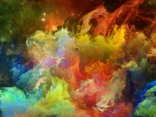 Naklejka na ściany i meble Colorful Space Nebula