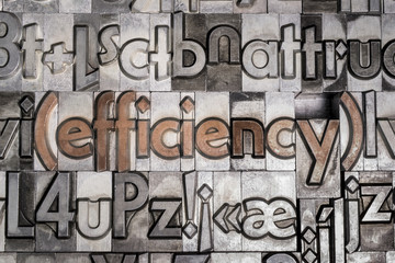 Efficiency created with movable type printing