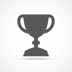 Trophy cup icon. Vector illustration.
