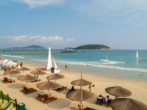 Yalong Bay beach at Hainan island