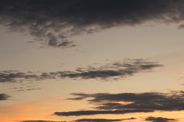 Sky with clouds at sunrise and sunset