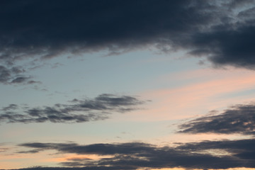 Naklejka na ściany i meble Sky with clouds at sunrise and sunset