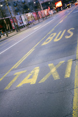 Taxi and bus station 