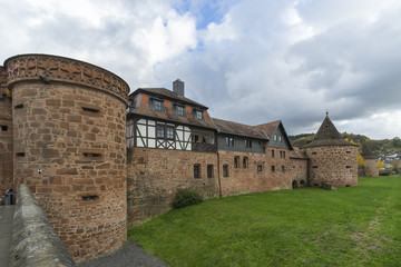 Street view of a medieval town Buedingen