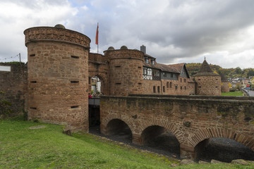 Obraz premium Street view of a medieval town Buedingen