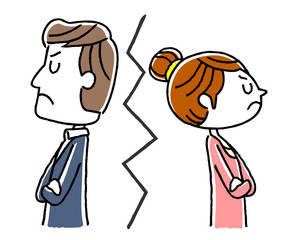 カップル、夫婦：不仲、離婚
