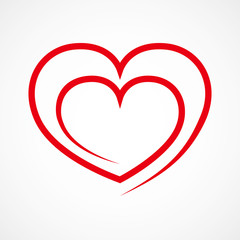 Heart outline icon. Vector illustration.