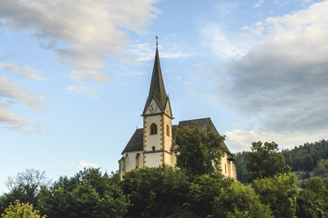 Fototapeta na wymiar Saints Primus and Felician Church in Maria Worth, Carinthia, Aus