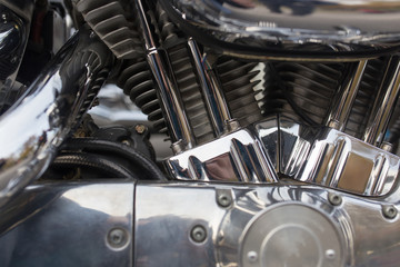 Fototapeta na wymiar Details on motorbike