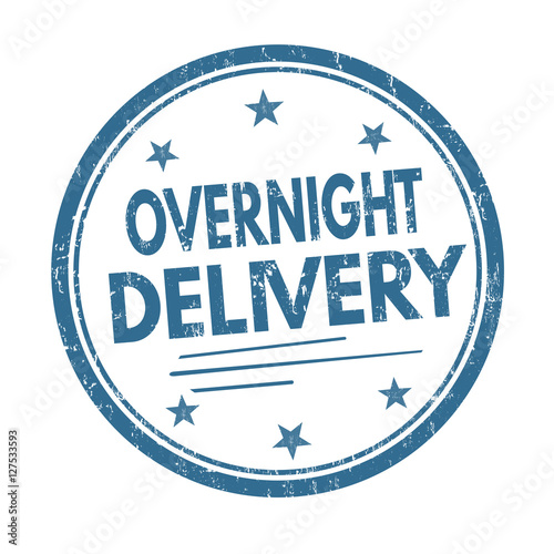 "Overnight delivery sign or stamp" Stock image and royaltyfree vector