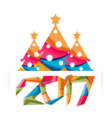Christmas geometric banner, 2017 New Year