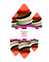 Colorful Christmas abstract banner design with bubbles