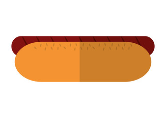 Hot dog icon. Fast food urban and american theme. Isolated design. Vector illustration