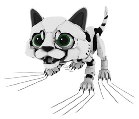 Obraz premium Robotic Kitten, Claw Scratch