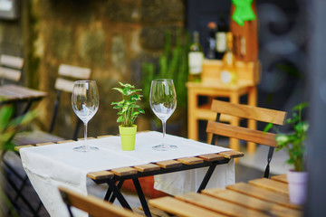 Cozy outdoor cafe in Rome, Italy