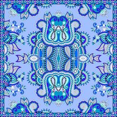 silk neck scarf or kerchief square pattern design in ukrainian s