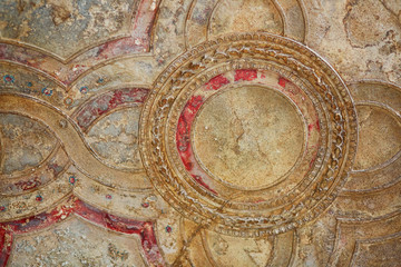 Fototapeta na wymiar Ancient color wall paintings (frescos) in Pompeii, Italy