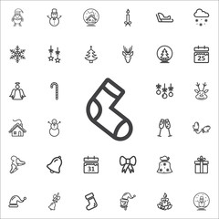 Fototapeta premium Christmas sock icon