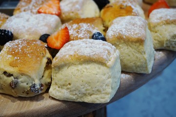 Platter of British scones
