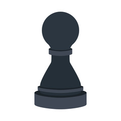 silhouette with figure pawn of chess vector illustration