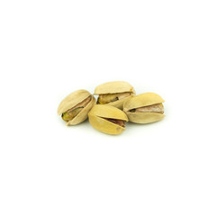Pistachio nuts. Isolated on a white background.