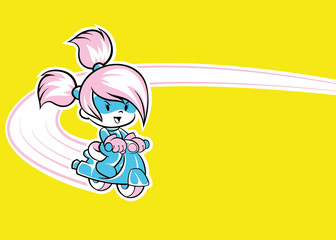 Scooter Cute Girl