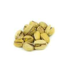 Pistachio nuts. Isolated on a white background.
