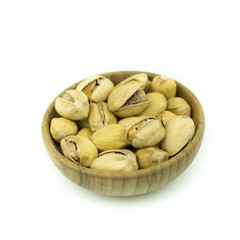 Pistachio nuts. Isolated on a white background.