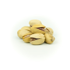 Pistachio nuts. Isolated on a white background.