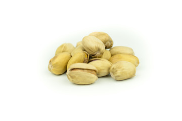 Pistachio nuts. Isolated on a white background.