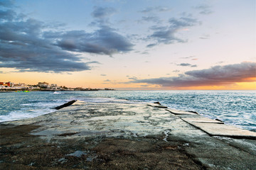 Obraz premium Sunset at rocks