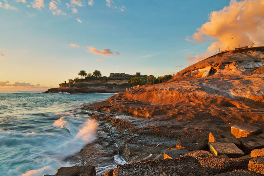Fototapeta Sunset at rocks