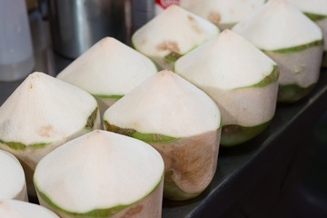 fresh young coconuts