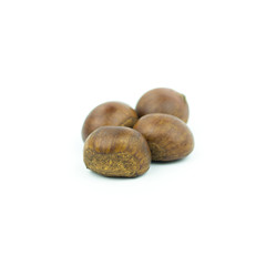 Chestnuts isolated on white